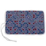 Abstract Checkered Pattern Pen Storage Case (L)