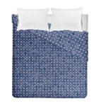Artsy Blue Checkered Duvet Cover Double Side (Full/ Double Size)