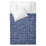 Artsy Blue Checkered Duvet Cover Double Side (Single Size)