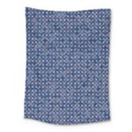 Artsy Blue Checkered Medium Tapestry