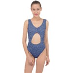 Artsy Blue Checkered Center Cut Out Swimsuit