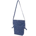 Artsy Blue Checkered Folding Shoulder Bag