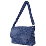 Artsy Blue Checkered Full Print Messenger Bag (S)