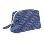 Artsy Blue Checkered Wristlet Pouch Bag (Medium)