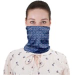 Artsy Blue Checkered Face Covering Bandana (Adult)