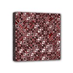 Abstract Red Black Checkered Mini Canvas 4  x 4  (Stretched)