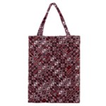 Abstract Red Black Checkered Classic Tote Bag