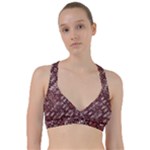 Abstract Red Black Checkered Sweetheart Sports Bra