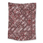 Abstract Red Black Checkered Medium Tapestry