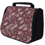 Abstract Red Black Checkered Full Print Travel Pouch (Big)