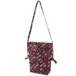 Abstract Red Black Checkered Folding Shoulder Bag