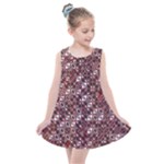 Abstract Red Black Checkered Kids  Summer Dress