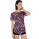 Abstract Red Black Checkered Perpetual Short Sleeve T-Shirt