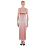 Fresh Pink Ombre Fitted Maxi Dress