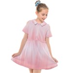 Fresh Pink Ombre Kids  Short Sleeve Shirt Dress