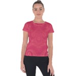 Blush Pink Octopus Swirls Short Sleeve Sports Top 