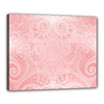 Pretty Pink Spirals Canvas 20  x 16  (Stretched)