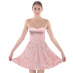 Pretty Pink Spirals Strapless Bra Top Dress