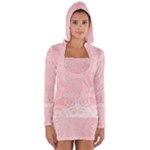 Pretty Pink Spirals Long Sleeve Hooded T-shirt