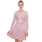 Pretty Pink Spirals Long Sleeve Panel Dress