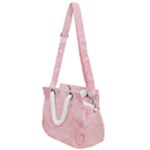 Pretty Pink Spirals Rope Handles Shoulder Strap Bag