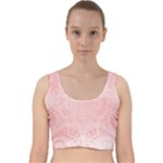 Pretty Pink Spirals Velvet Racer Back Crop Top