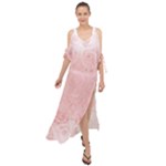 Pretty Pink Spirals Maxi Chiffon Cover Up Dress