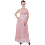 Pretty Pink Spirals Empire Waist Velour Maxi Dress