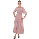 Pretty Pink Spirals Shoulder Straps Boho Maxi Dress 