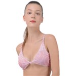 Pretty Pink Spirals Knot Up Bikini Top