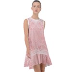 Pretty Pink Spirals Frill Swing Dress