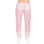 Pretty Pink Spirals Women velvet Drawstring Pants