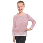 Pretty Pink Spirals Kids  Long Mesh Tee