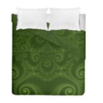 Forest Green Spirals Duvet Cover Double Side (Full/ Double Size)