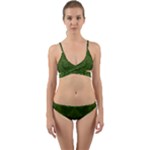 Forest Green Spirals Wrap Around Bikini Set