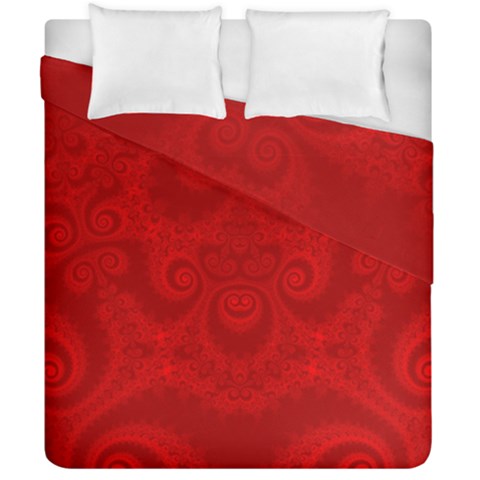 Red Spirals Duvet Cover Double Side (California King Size) from ArtsNow.com