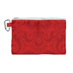 Red Spirals Canvas Cosmetic Bag (Large)