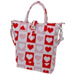 Hearts  Buckle Top Tote Bag