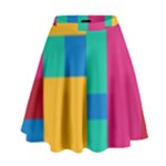 Squares  High Waist Skirt