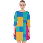 Squares  Smock Dress