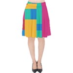 Squares  Velvet High Waist Skirt