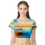 Mosaic  Short Sleeve Crop Top