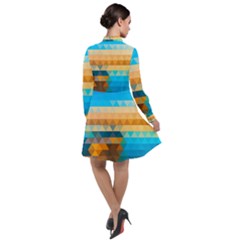 Long Sleeve Chiffon Shirt Dress 