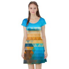 Short Sleeve Skater Dress Front
