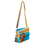 Mosaic  Shoulder Bag with Back Zipper