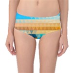 Mosaic  Mid-Waist Bikini Bottoms