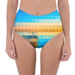 Mosaic  Reversible High-Waist Bikini Bottoms