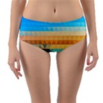 Mosaic  Reversible Mid-Waist Bikini Bottoms