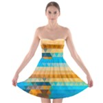 Mosaic  Strapless Bra Top Dress