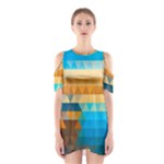 Mosaic  Shoulder Cutout One Piece Dress